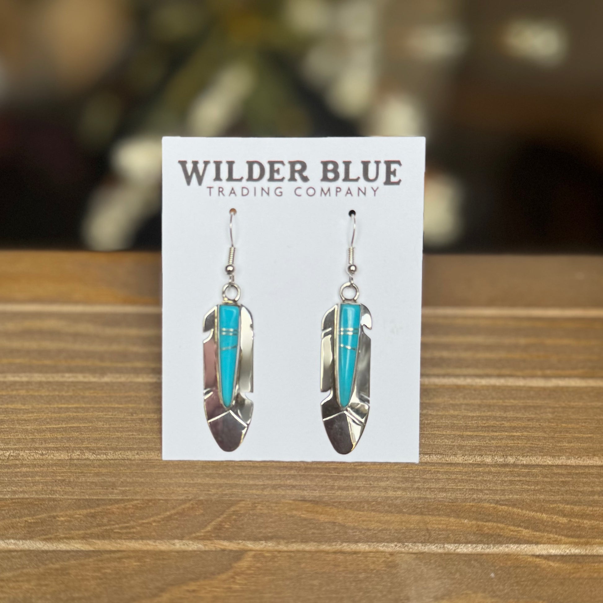 Kingman Turquoise Inlay lariat handcrafted by Native American artist Mary Yazzie