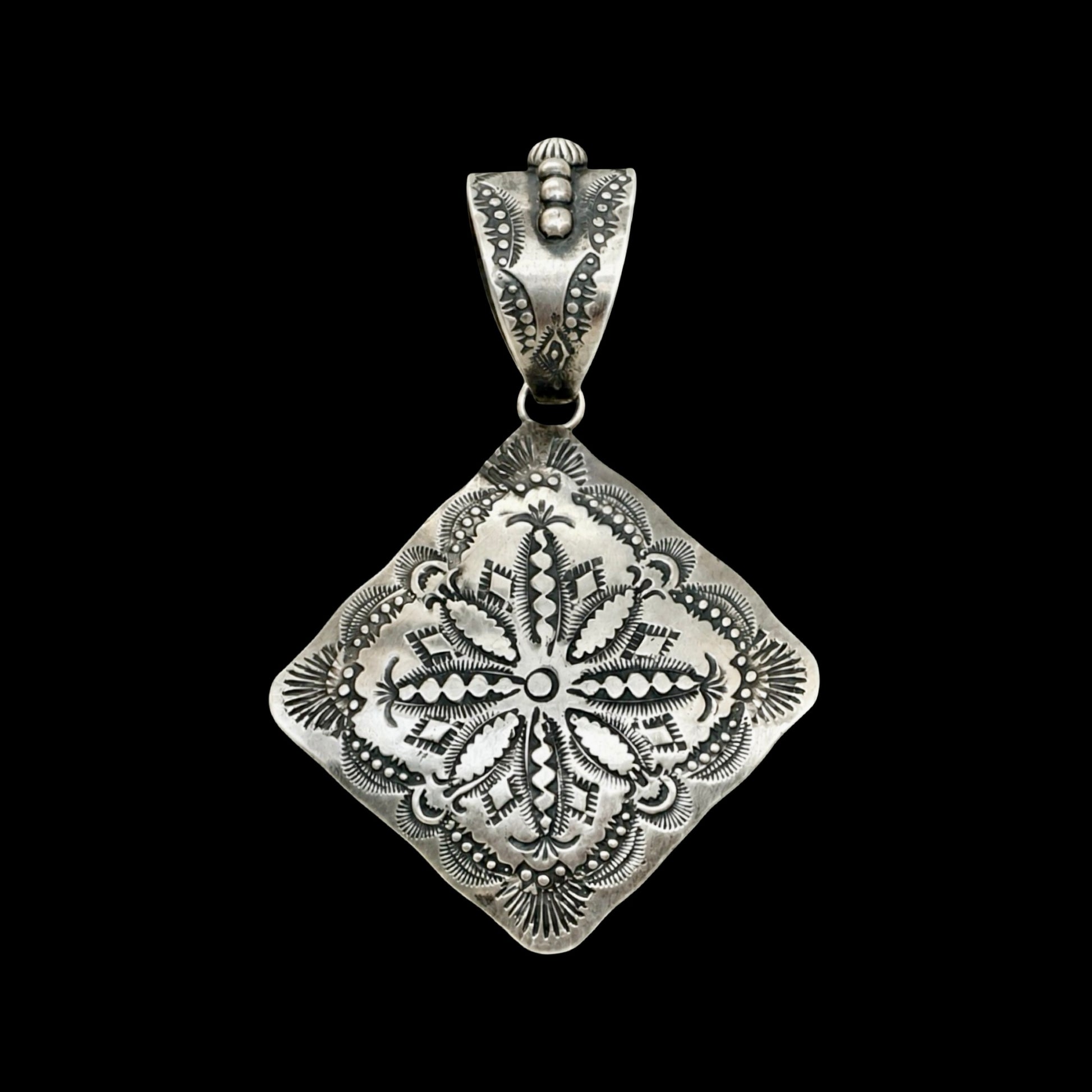 Sterling Silver pendant handcrafted by Native American artist Vincent Platero