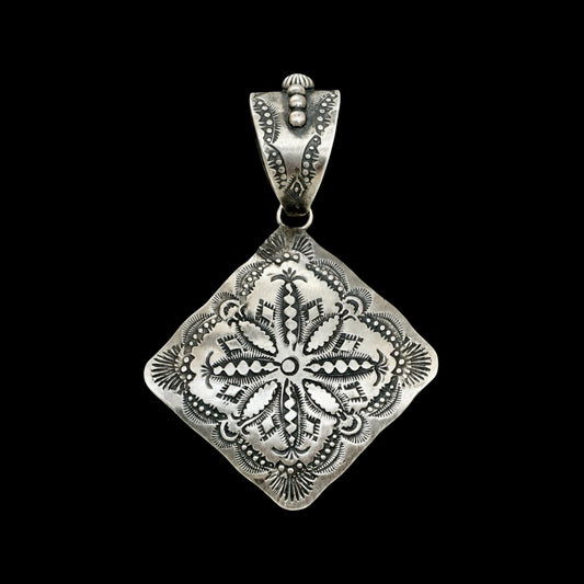 Sterling Silver pendant handcrafted by Native American artist Vincent Platero