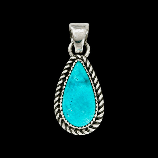 Kingman Turquoise pendant handcrafted by Native American artist Ronald Lee