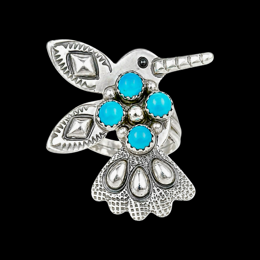 Kingman (Adjustable) ring handcrafted by Native American artist Tim Yazzie
