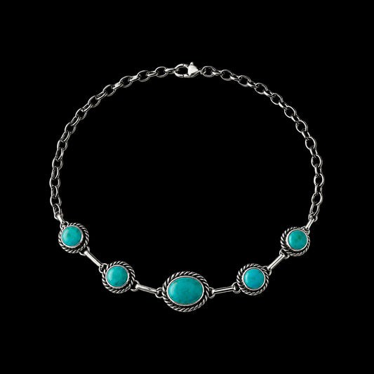 The Phoenix Choker - Kingman Turquoise by Augustine Largo