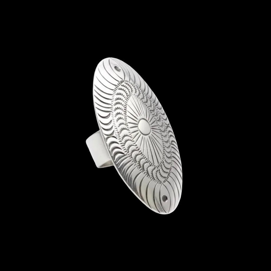 Sterling Silver ring handcrafted by Native American artist Lorenzo and Jerilyn Chee