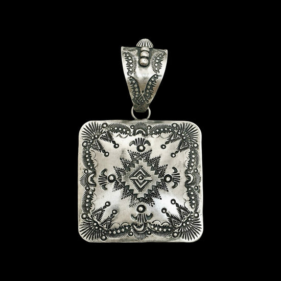 Sterling Silver pendant handcrafted by Native American artist Vincent Platero