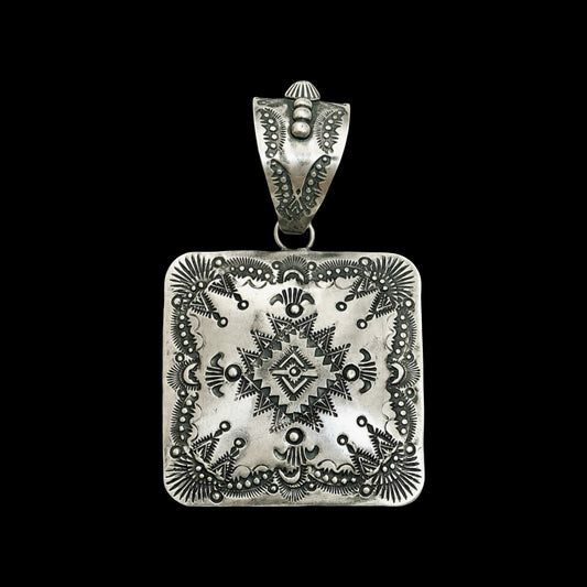 Sterling Silver pendant handcrafted by Native American artist Vincent Platero