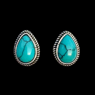 Egyptian Turquoise earrings handcrafted by Native American artist Unmarked