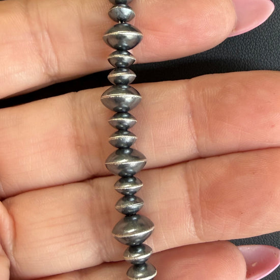 Sterling Silver Handcrafted navajo pearls handcrafted by Native American artist LaVina Dawes