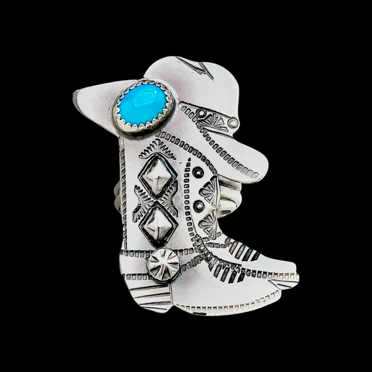Kingman (Adjustable) ring handcrafted by Native American artist Tim Yazzie
