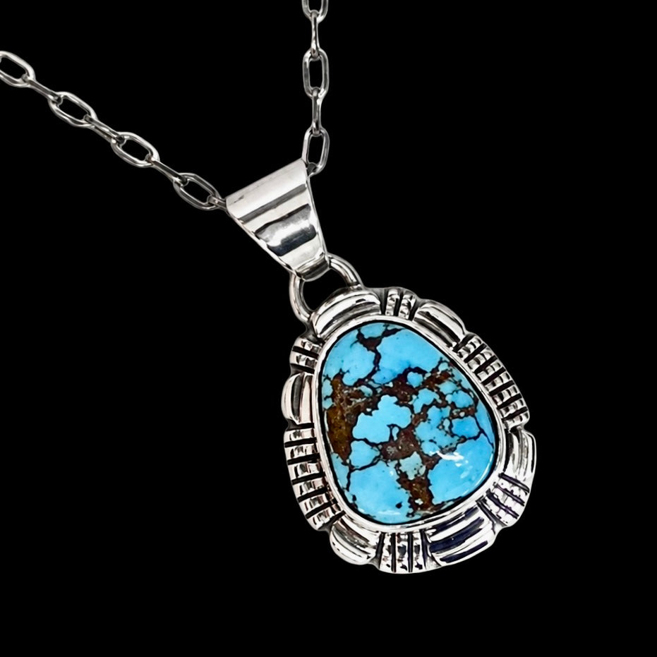Golden Hills Turquoise pendant handcrafted by Native American artist Arlene Yazzi