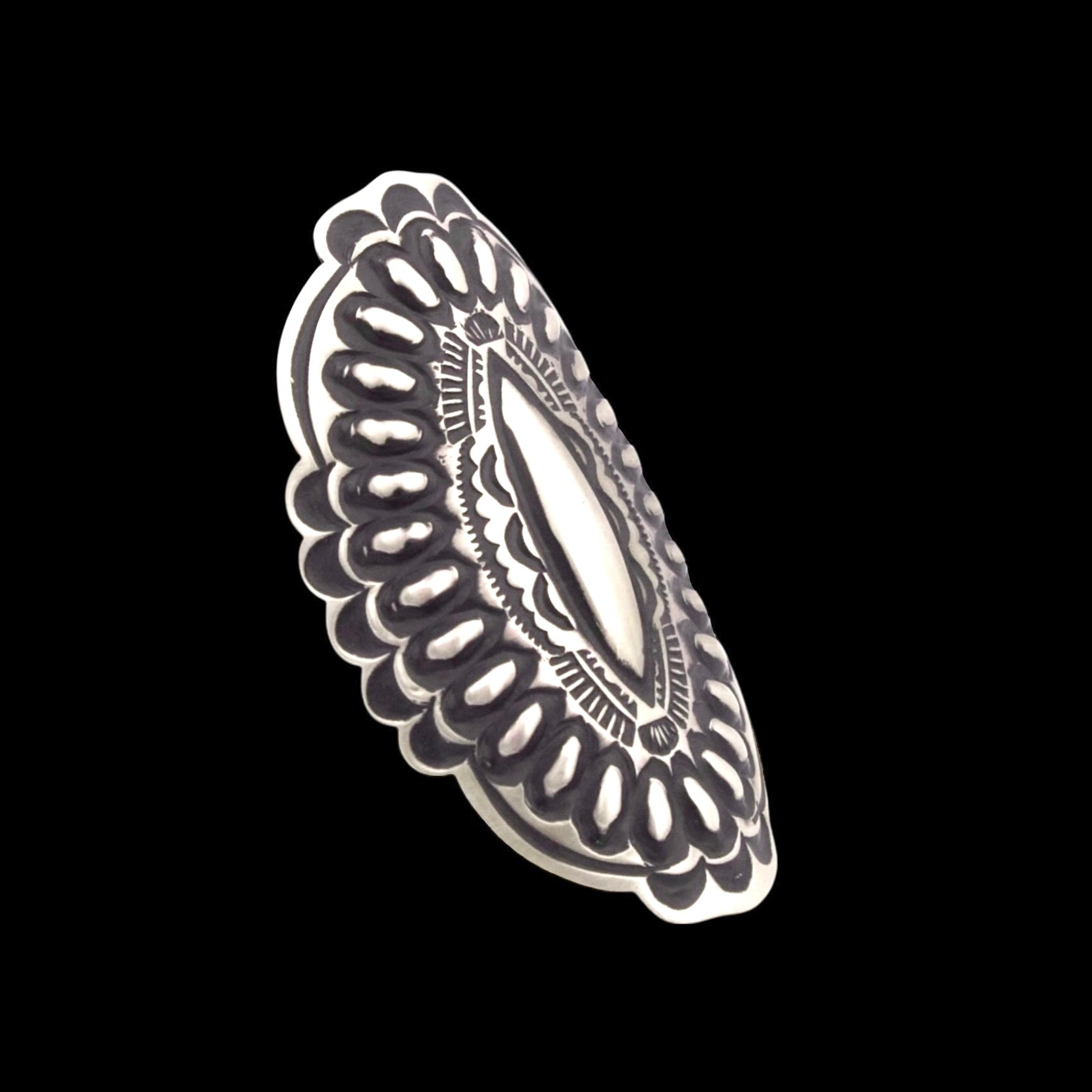 Sterling Silver ring handcrafted by Native American artist Leander Tahe