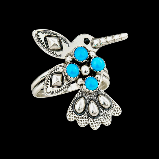 Kingman (Adjustable) ring handcrafted by Native American artist Tim Yazzie