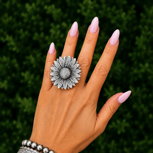 Sterling Silver ring handcrafted by Native American artist Ryan Chee