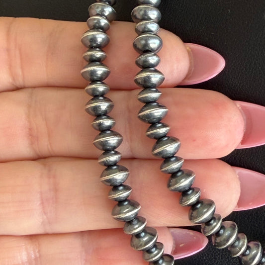 Sterling Silver Handcrafted navajo pearls handcrafted by Native American artist LaVina Dawes