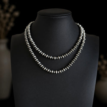 Sterling Silver Handcrafted navajo pearls handcrafted by Native American artist LaVina Dawes