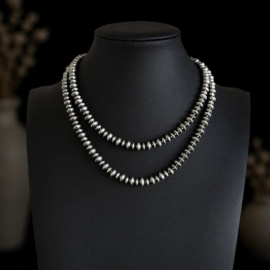 Sterling Silver Handcrafted navajo pearls handcrafted by Native American artist LaVina Dawes