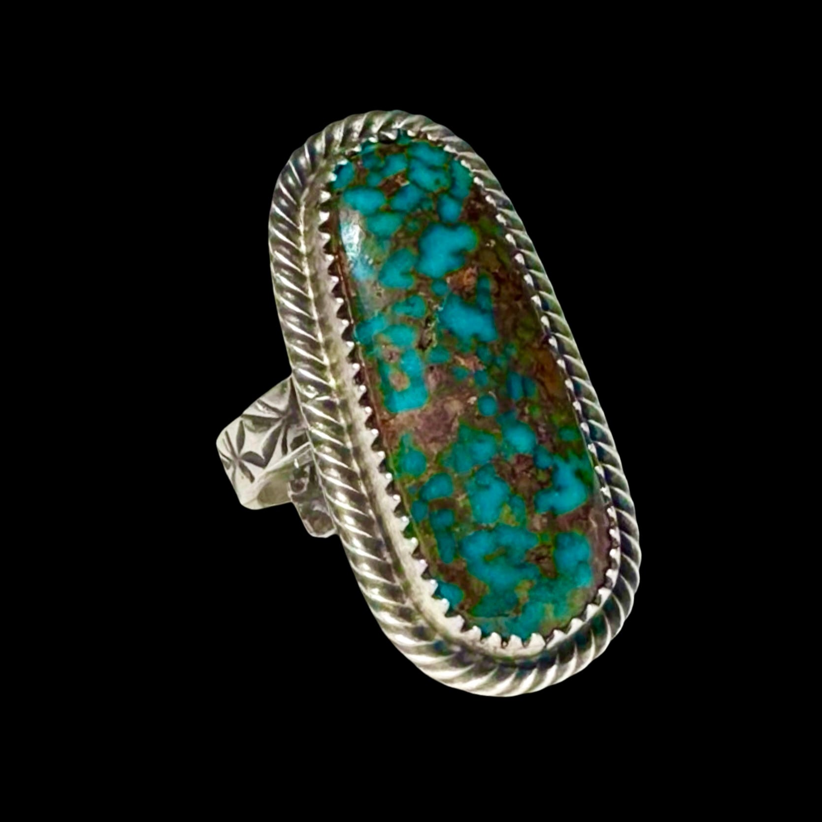Red Web Kingman (Adjustable) ring handcrafted by Native American artist Chris Etsitty