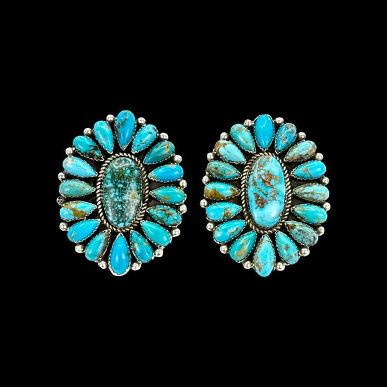 Kingman Turquoise ring handcrafted by Native American artist Pansy Johnson