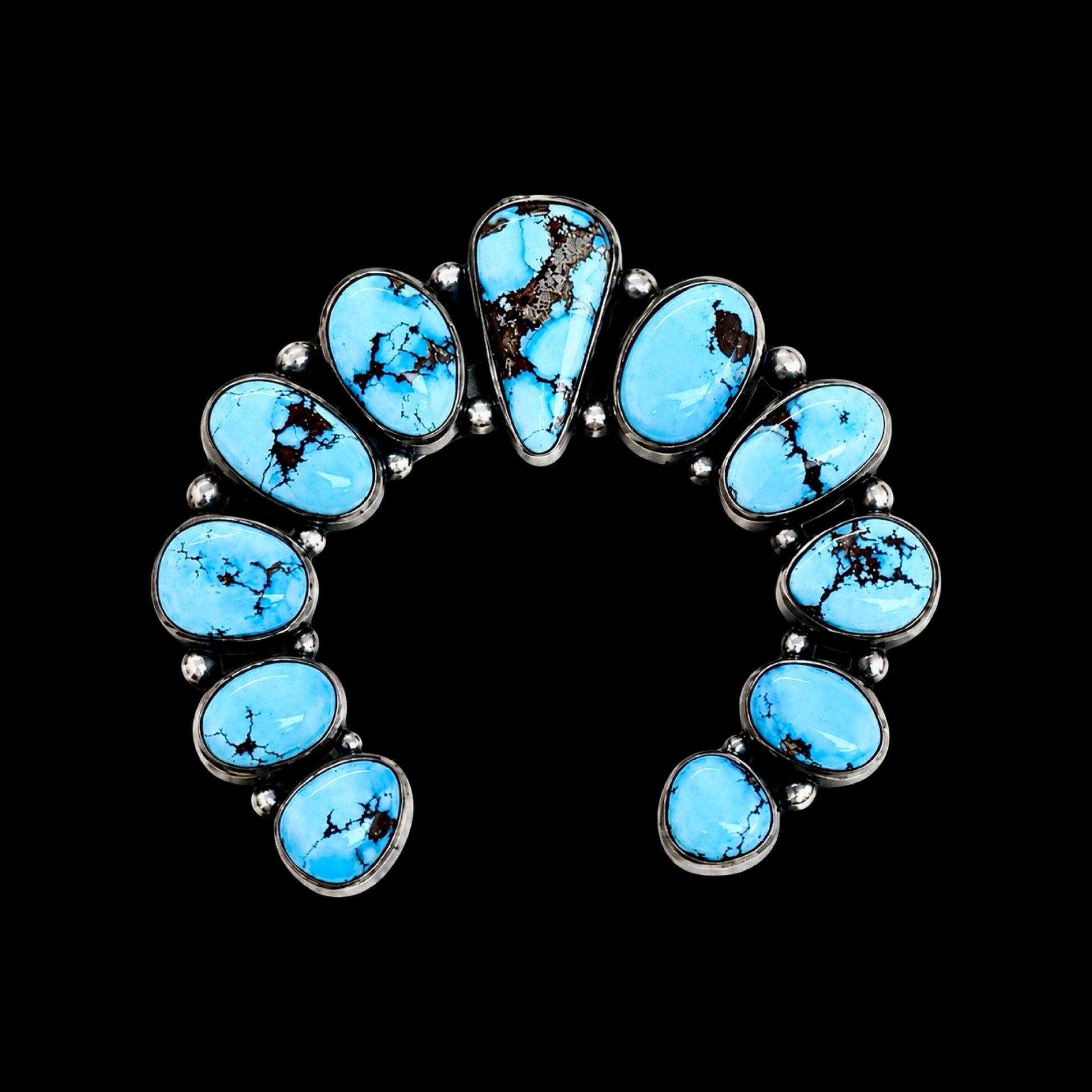 Golden Hills Turquoise pendant handcrafted by Native American artist Bernyse Chavez