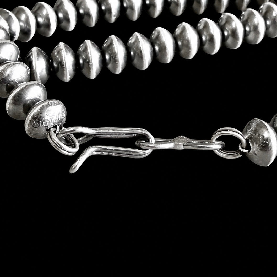 Sterling Silver Handcrafted navajo pearls handcrafted by Native American artist LaVina Dawes