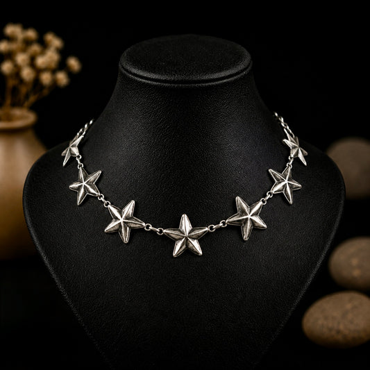 Sterling Silver choker handcrafted by Native American artist Robert Johnson