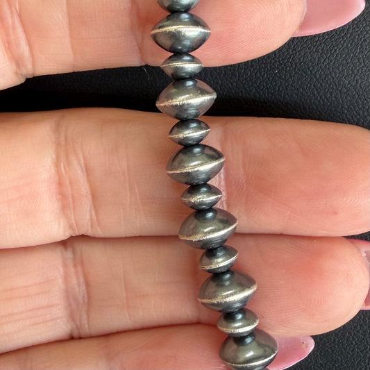Sterling Silver Handcrafted navajo pearls handcrafted by Native American artist LaVina Dawes