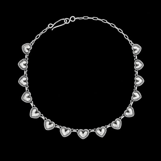 Sterling Silver choker handcrafted by Native American artist Robert Johnson