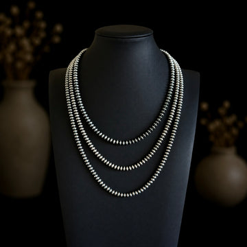 Sterling Silver Handcrafted navajo pearls handcrafted by Native American artist LaVina Dawes