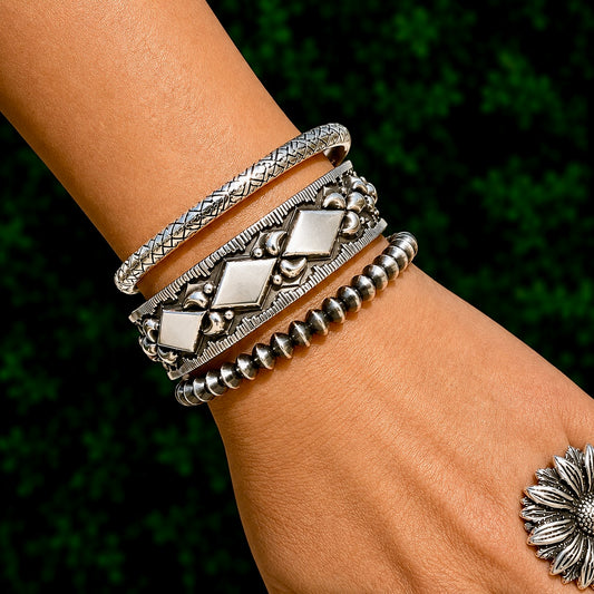 Sterling Silver cuff handcrafted by Native American artist Roland Dixon