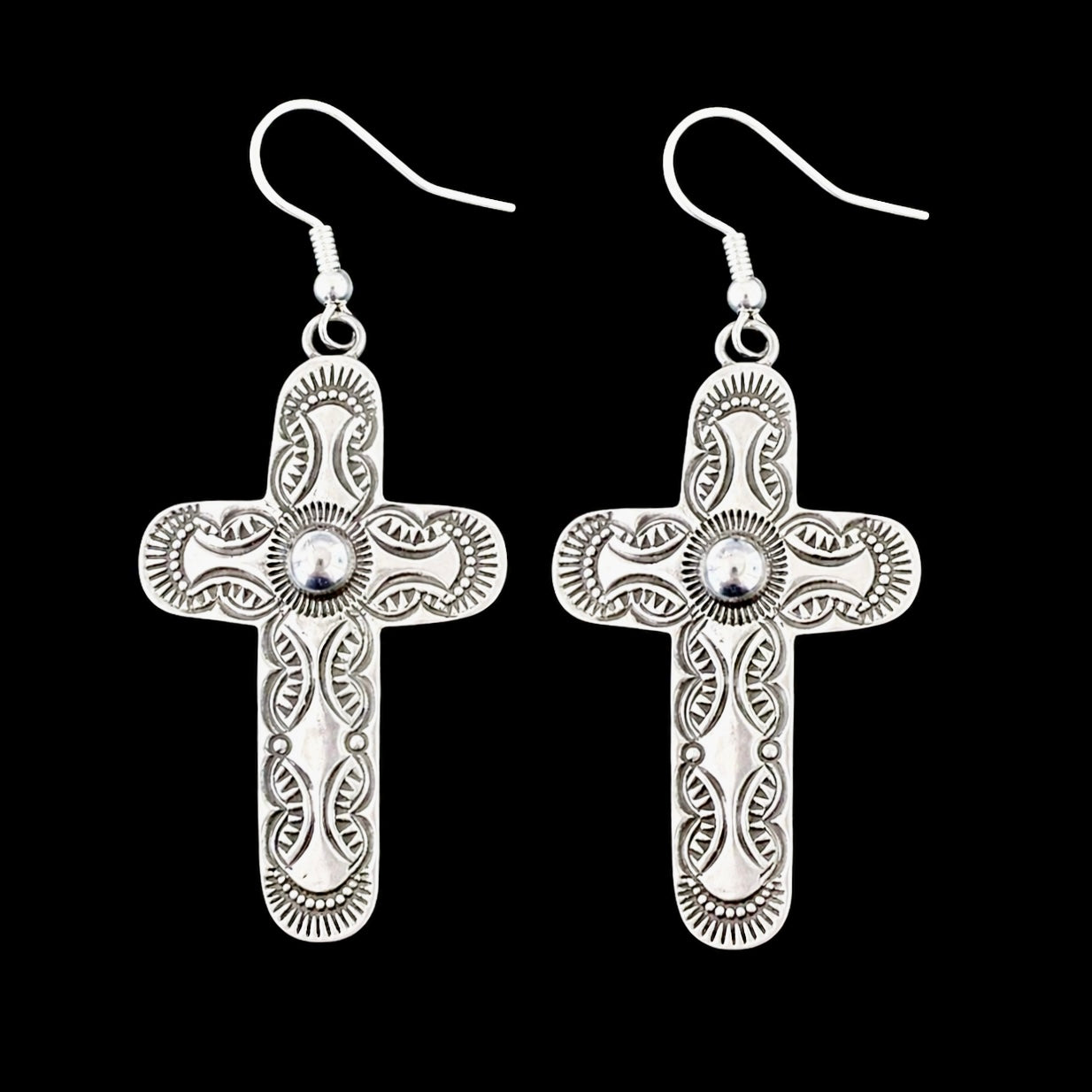 Sterling Silver earrings handcrafted by Native American artist Melissa Willie