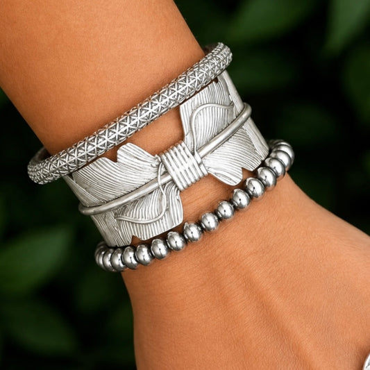 Sterling bracelet handcrafted by Native American artist Chris Charlie