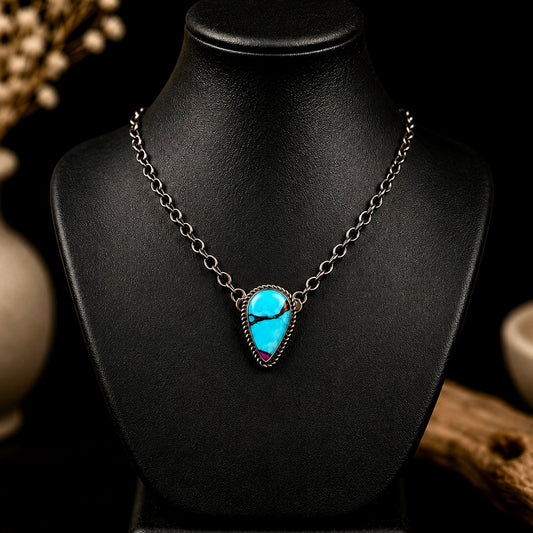 Cotton Candy bar necklace handcrafted by Native American artist Susie Cooke