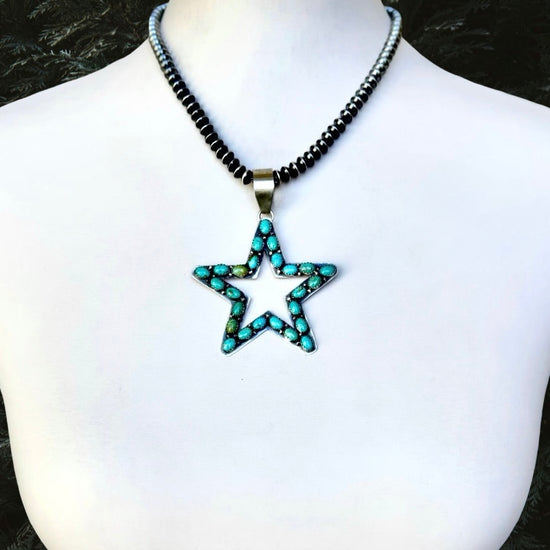 Sonoran Gold Turquoise pendant handcrafted by Native American artist Veronica Lee