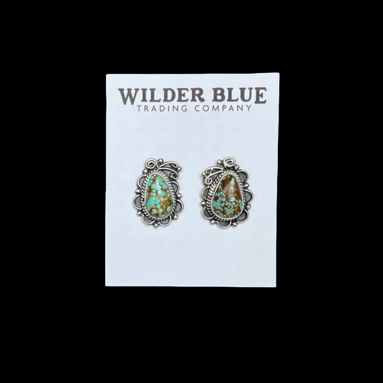 Mine #8 Turquoise lariat handcrafted by Native American artist Freeda Martinez