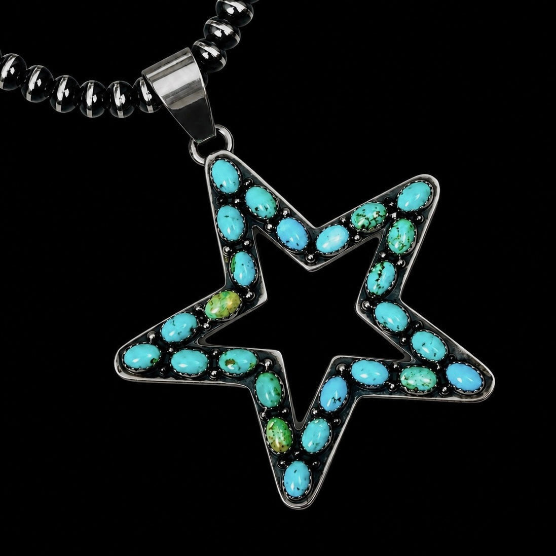 Sonoran Gold Turquoise pendant handcrafted by Native American artist Veronica Lee