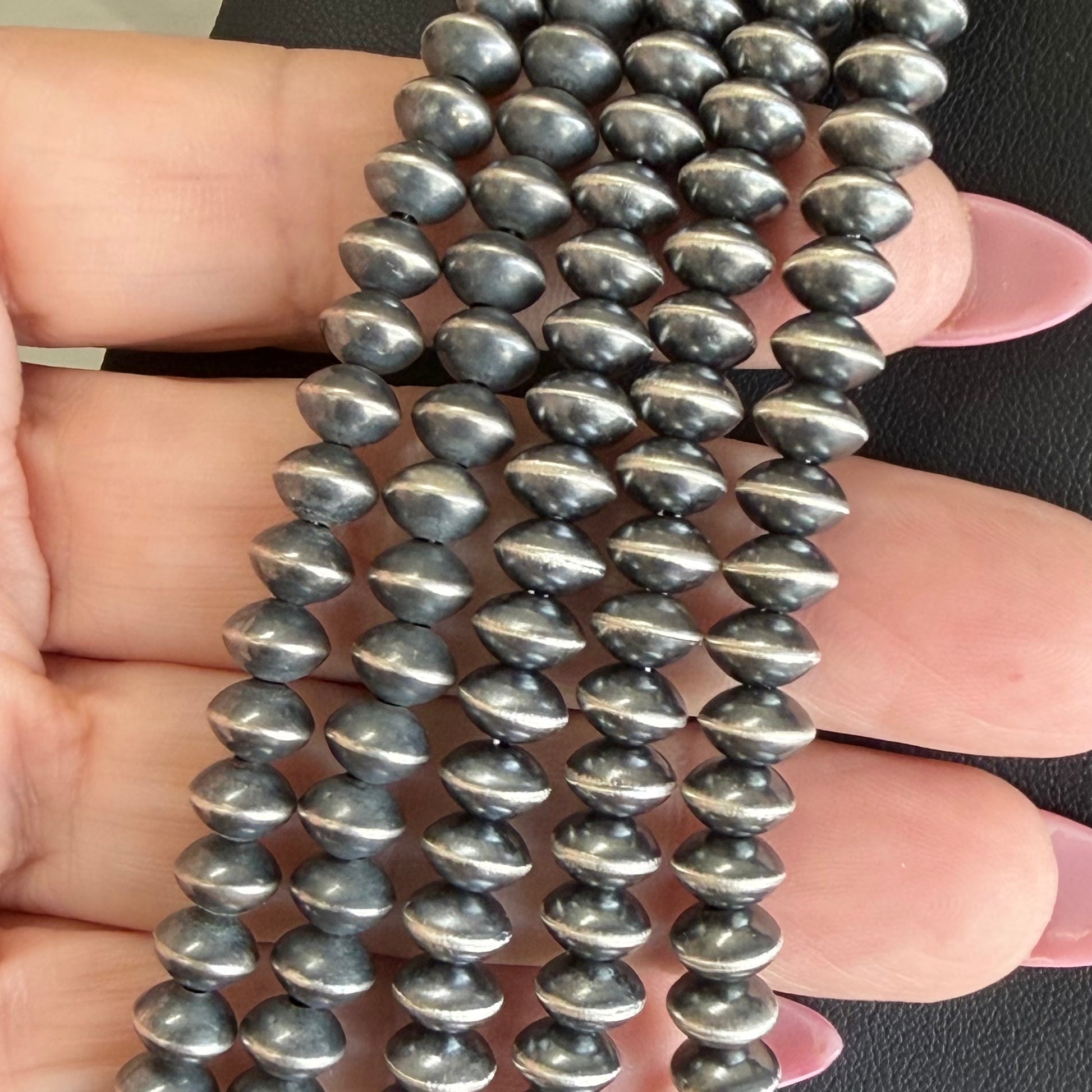 Sterling Silver Handcrafted navajo pearls handcrafted by Native American artist LaVina Dawes