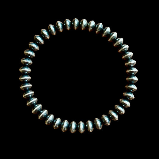 Sterling Silver Handcrafted navajo pearl bracelets handcrafted by Native American artist LaVina Dawes