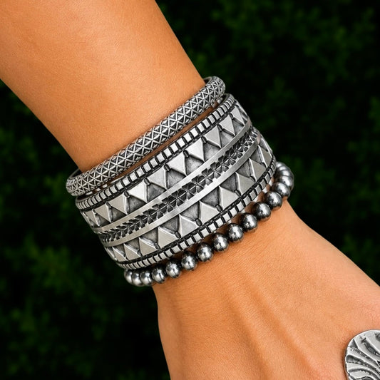 Sterling Silver cuff handcrafted by Native American artist Jerold Tahe