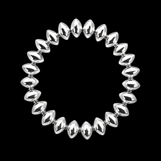 Sterling Silver navajo pearl bracelets handcrafted by Native American artist Lavina Dawes