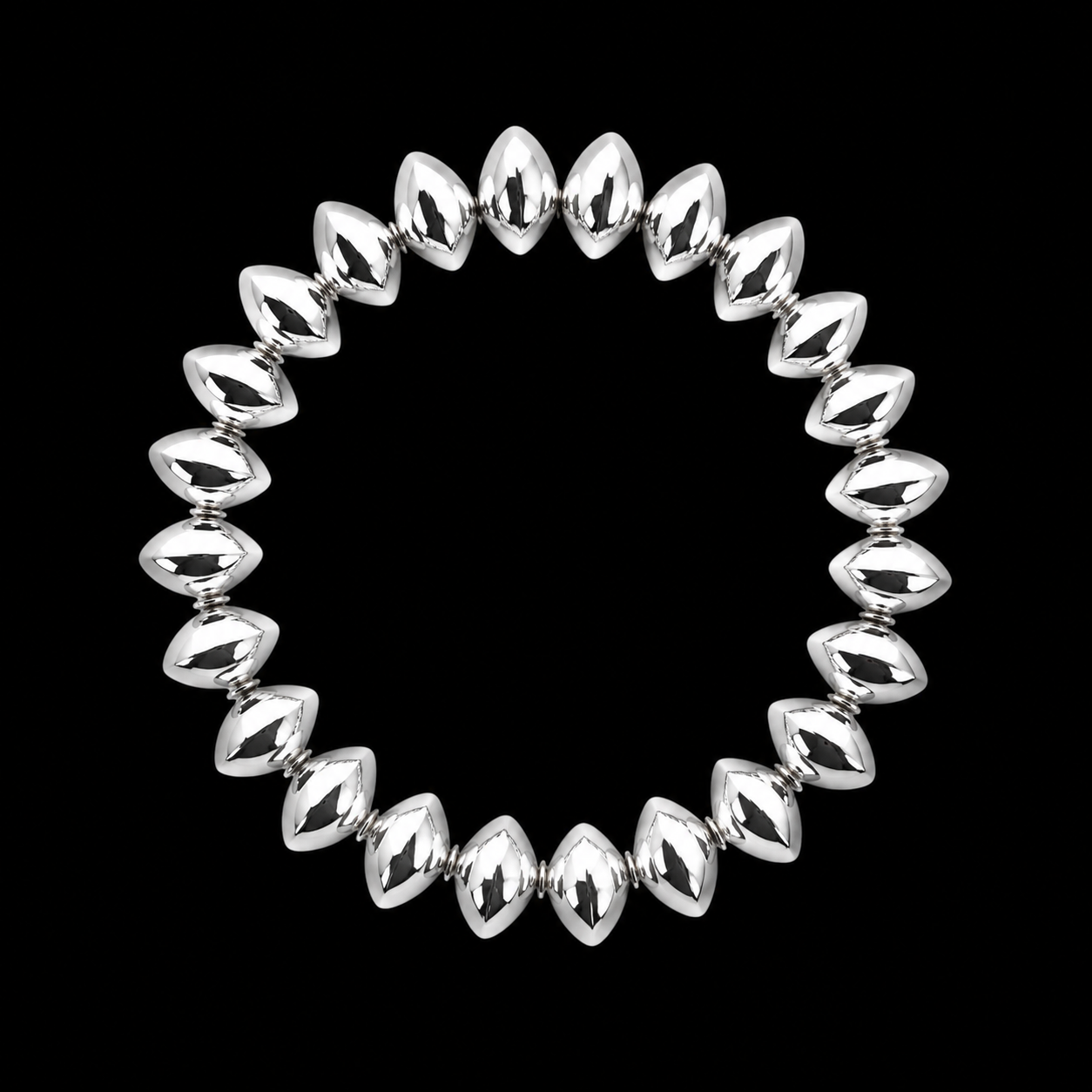 Sterling Silver navajo pearl bracelets handcrafted by Native American artist Lavina Dawes