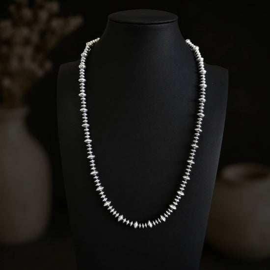Sterling Silver Handcrafted navajo pearls handcrafted by Native American artist LaVina Dawes