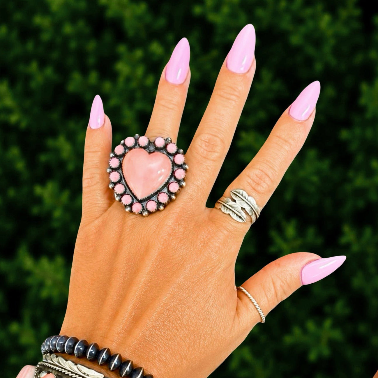 Conch ring handcrafted by Native American artist Lenora Garcia