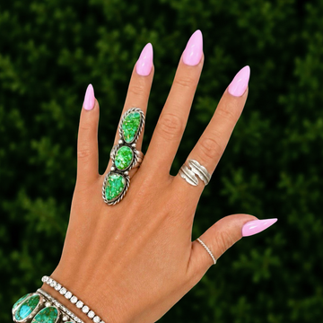 Sonoran Gold Turquoise ring handcrafted by Native American artist Boyd Ashley