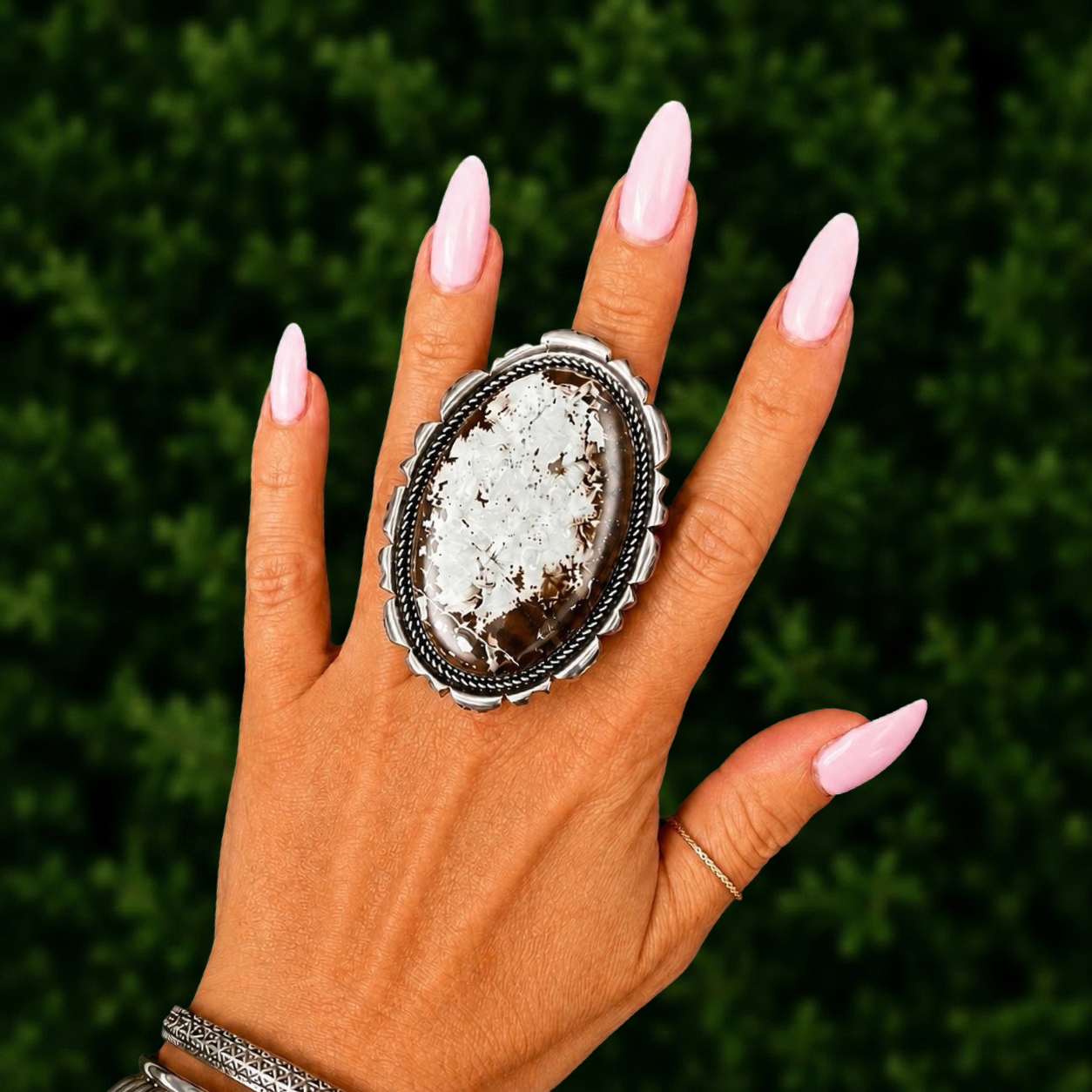 Wild Horse Jasper (Adjustable) ring handcrafted by Native American artist Marcus Chavez