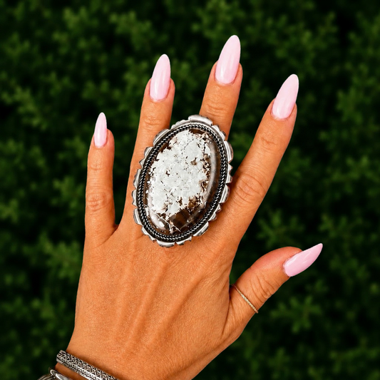 Wild Horse Jasper (Adjustable) ring handcrafted by Native American artist Marcus Chavez