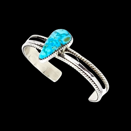 Kingman Stacker bracelet handcrafted by Native American artist Jeanette Yazzie