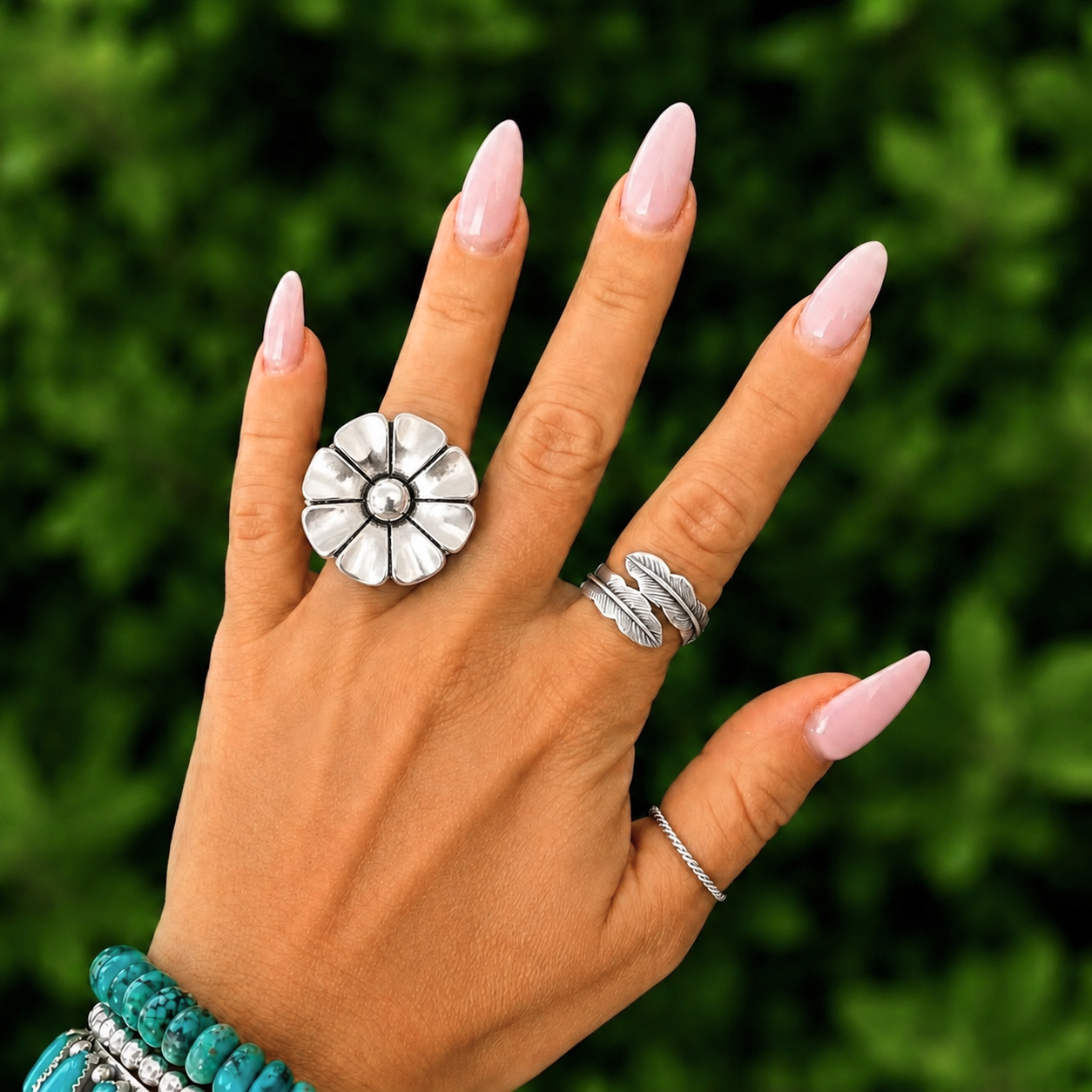Sterling Silver ring handcrafted by Native American artist Ryan Chee