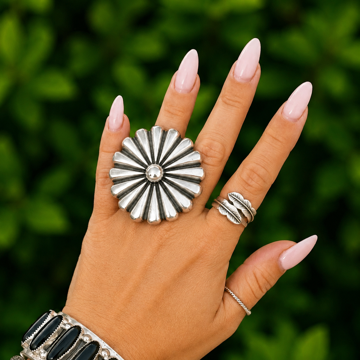 Sterling Silver ring handcrafted by Native American artist Ryan Chee