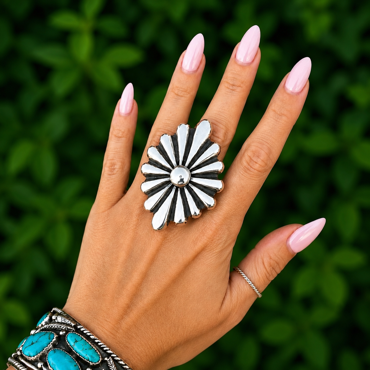 Sterling Silver ring handcrafted by Native American artist Ryan Chee