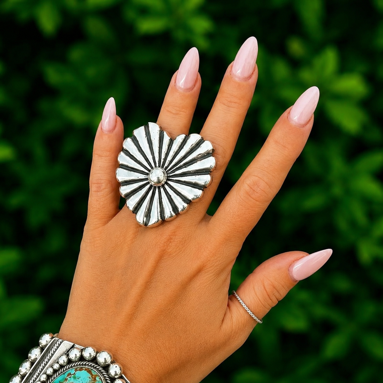 Sterling Silver ring handcrafted by Native American artist Ryan Chee