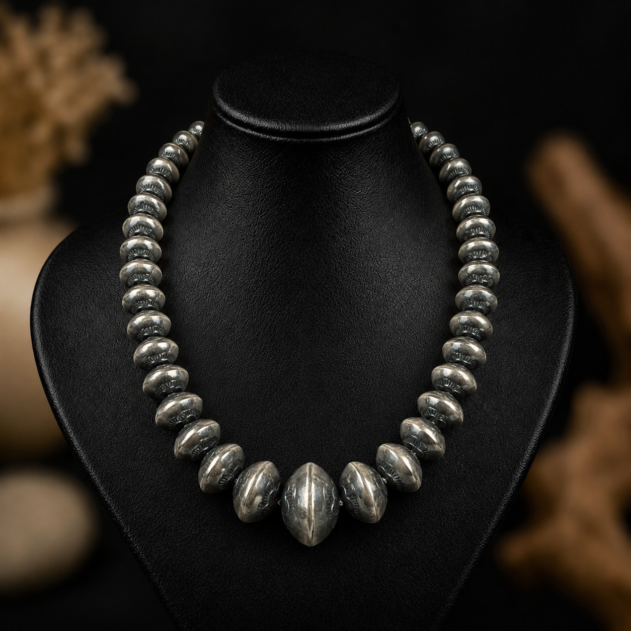Handcrafted navajo pearls handcrafted by Native American artist Michelle Jameson